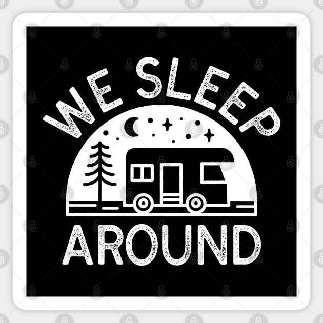 We Sleep Around Sticker by LuckyFoxDesigns